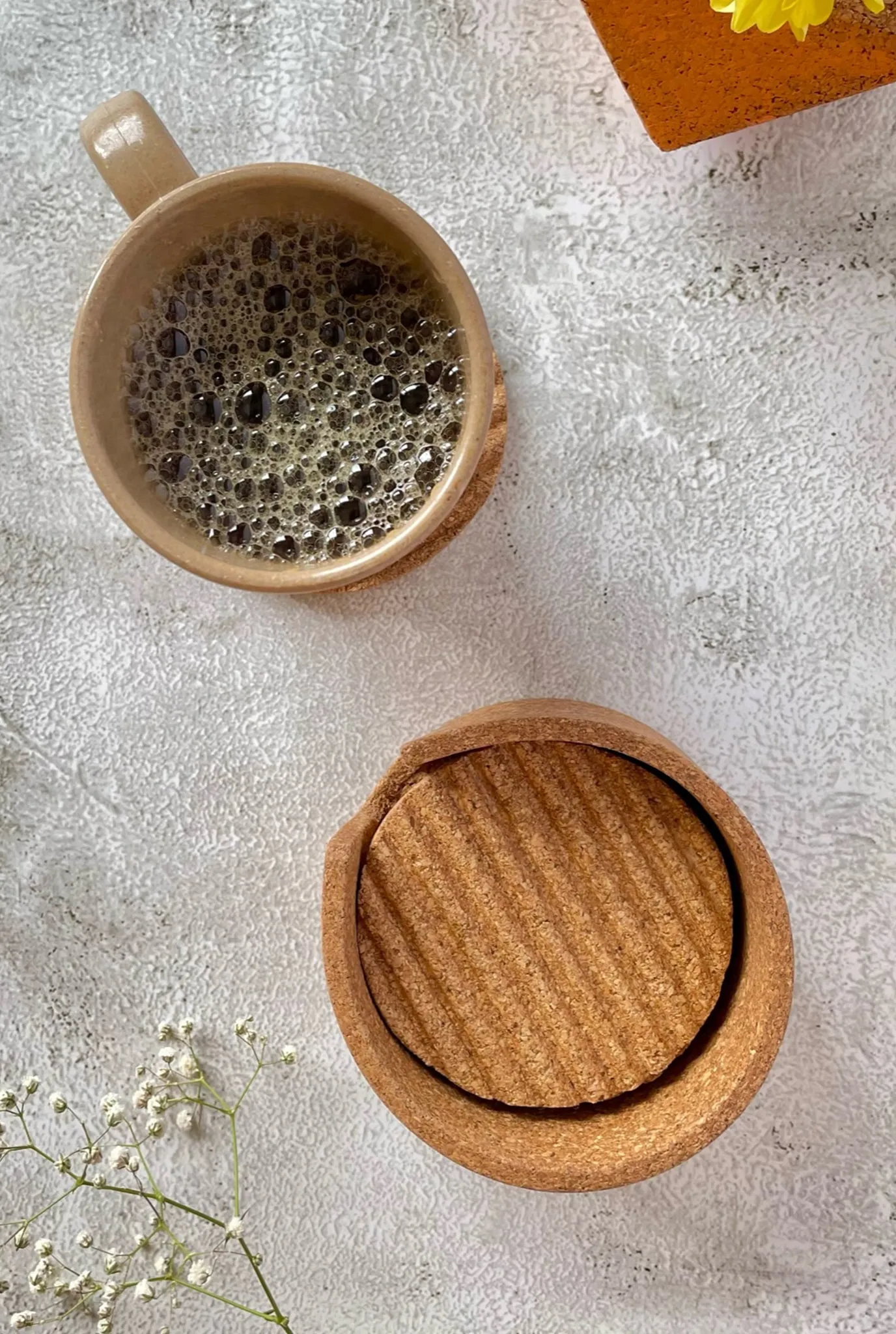 CORK COASTERS SET OF 4