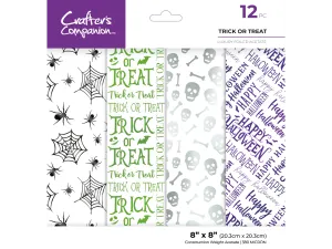 Crafters Companion  8” x 8” Luxury Foiled Acetate Pack - Trick or Treat