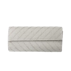 Crystal Chevron Flap Clutch