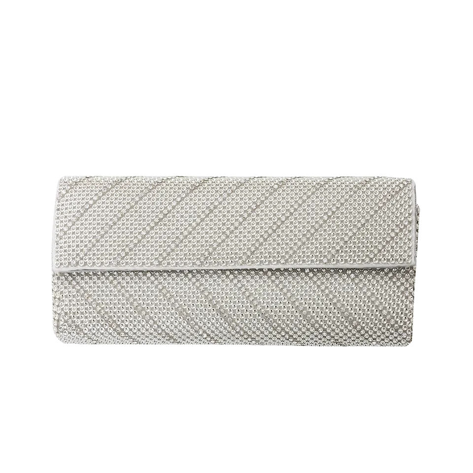 Crystal Chevron Flap Clutch