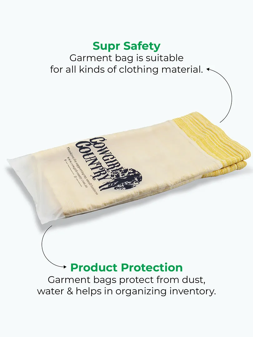 Custom Garment Bags. Compostable & Eco Friendly Product Packaging
