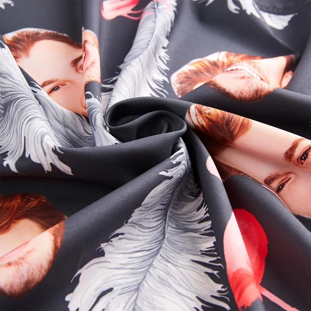 Custom Hawaiian Shirt with Face UK Flamingo