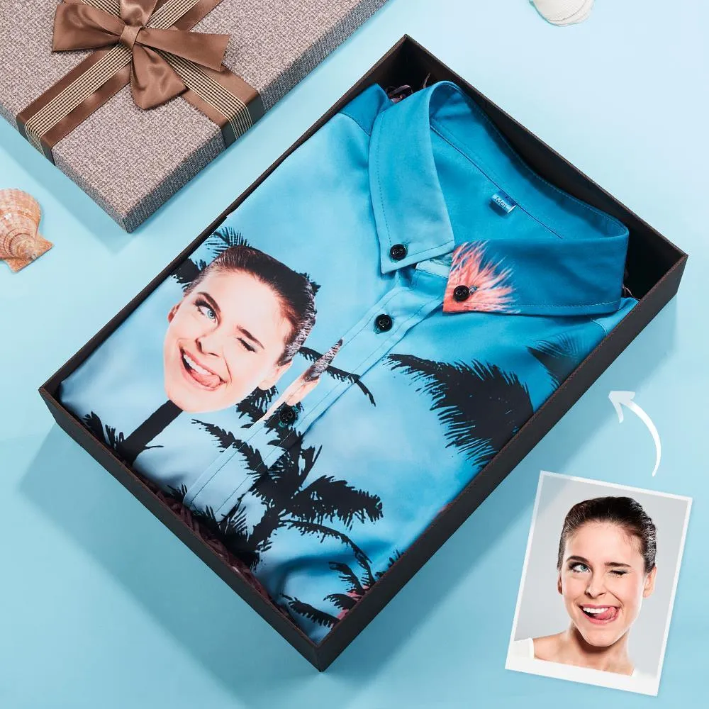 Custom Hawaiian Shirt with Face UK Flamingo