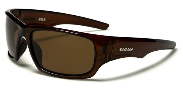 Designer Wrap Large Polarised Sunglasses for Sports with mirrored lens for mens ladies