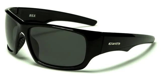 Designer Wrap Large Polarised Sunglasses for Sports with mirrored lens for mens ladies