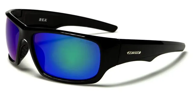 Designer Wrap Large Polarised Sunglasses for Sports with mirrored lens for mens ladies