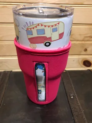 Drink Sleeve for Soft Drinks or Coffee Drinks - Pink