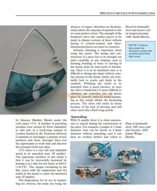 Enamelling on Precious Metals
