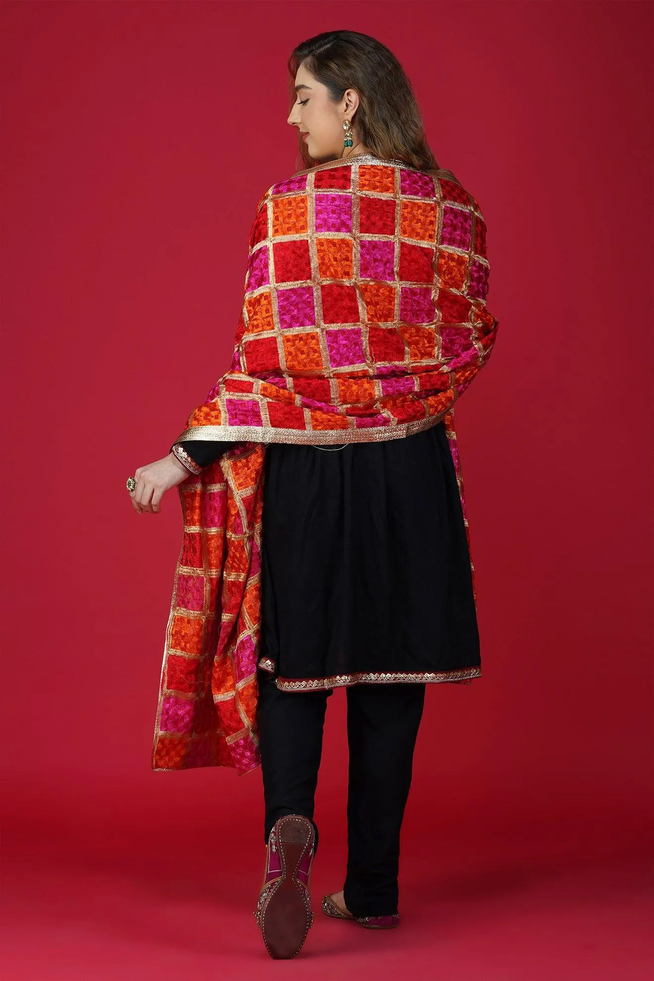 Ethnic  Handloom Phulkari Dupatta DP-02