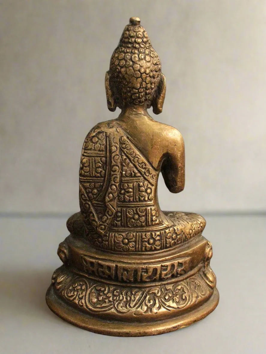Exquisite Brass Vintage Buddha Statue