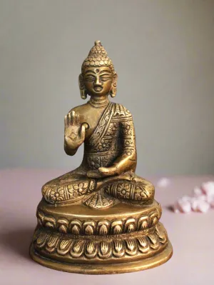 Exquisite Brass Vintage Buddha Statue