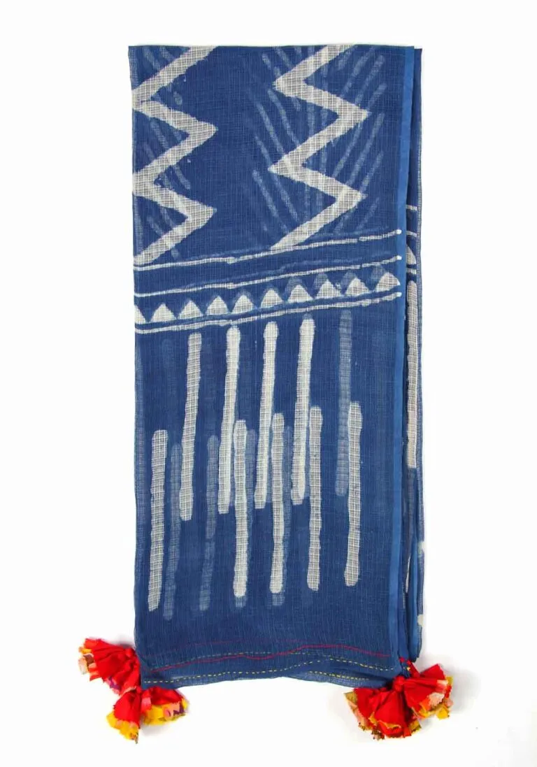 Exquisite Eva Handblock printed Kota Doria Dupatta