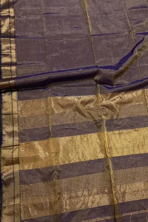 Exquisite Purple Maheshwari Tissue Silk Saree