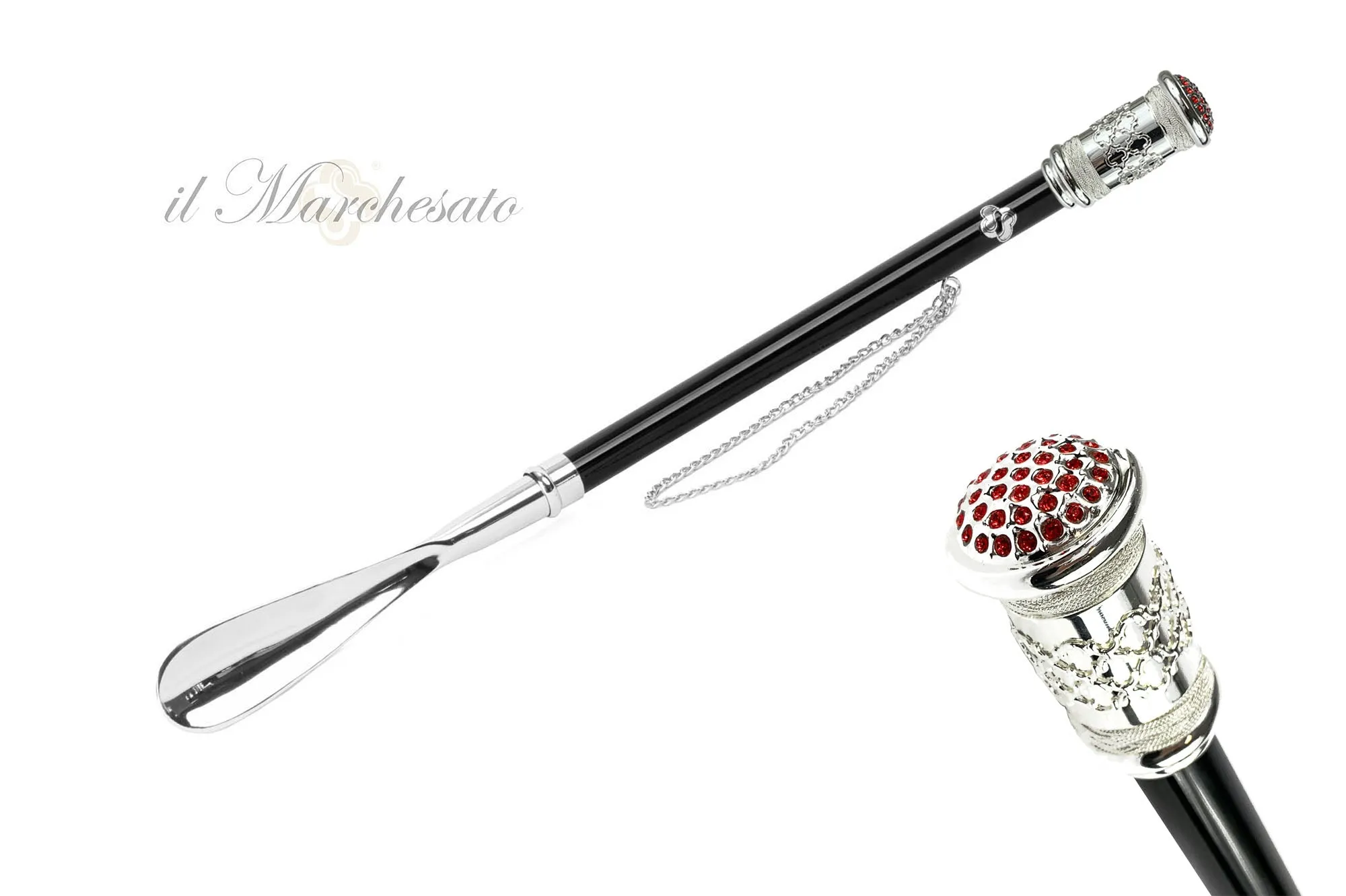 Exquisite Shoehorn with Red Crystals