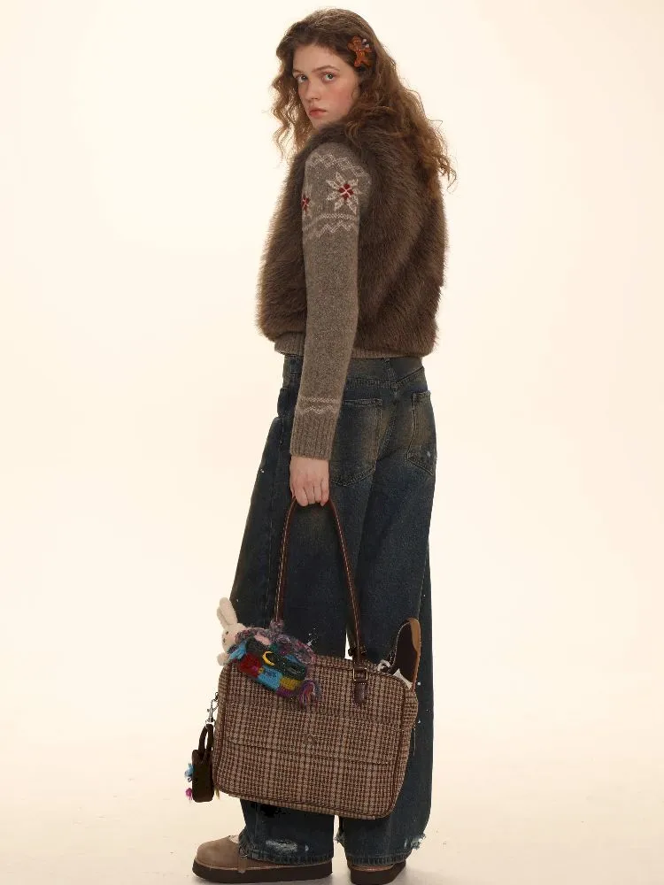 Exquisite short small spirit fox V-neck vest【s0000005979】