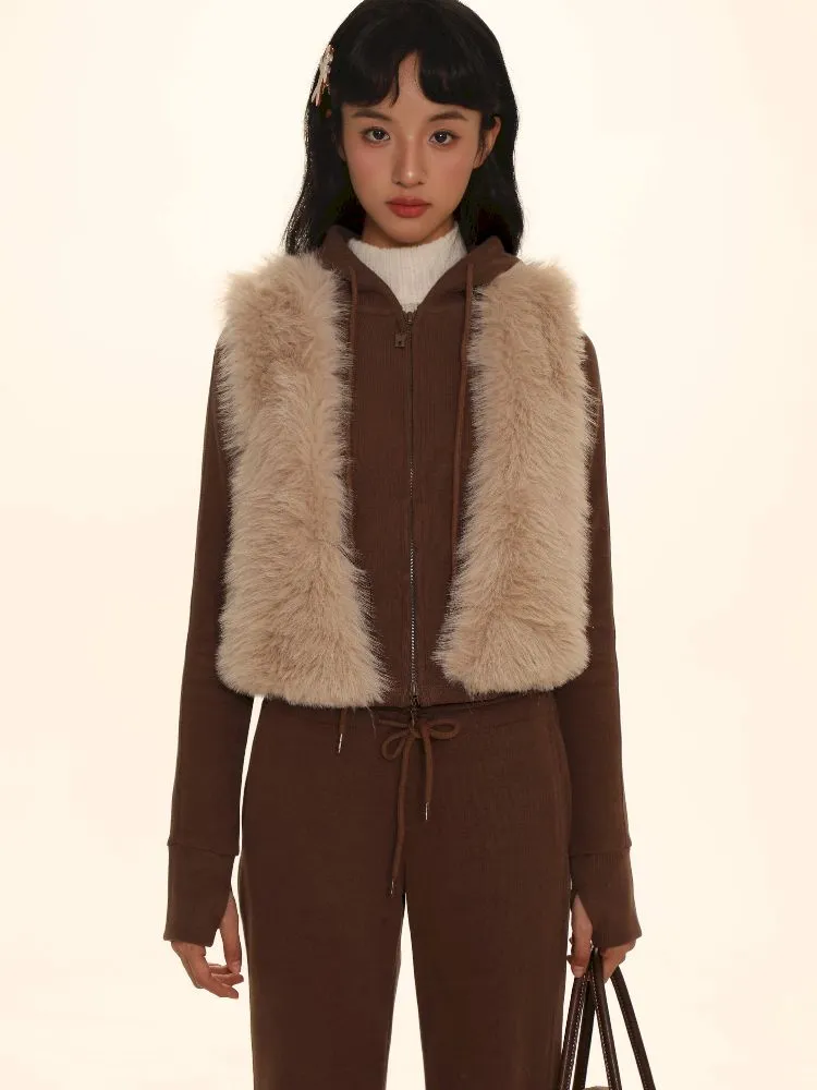 Exquisite short small spirit fox V-neck vest【s0000005979】
