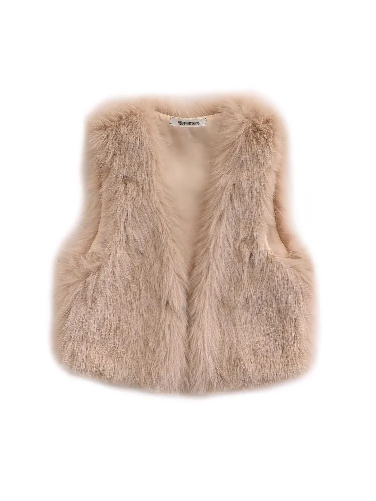 Exquisite short small spirit fox V-neck vest【s0000005979】