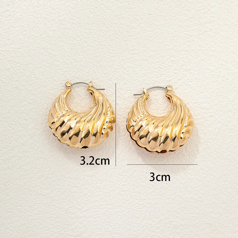 Exquisite Vienna Verve Metal Hoop Earrings