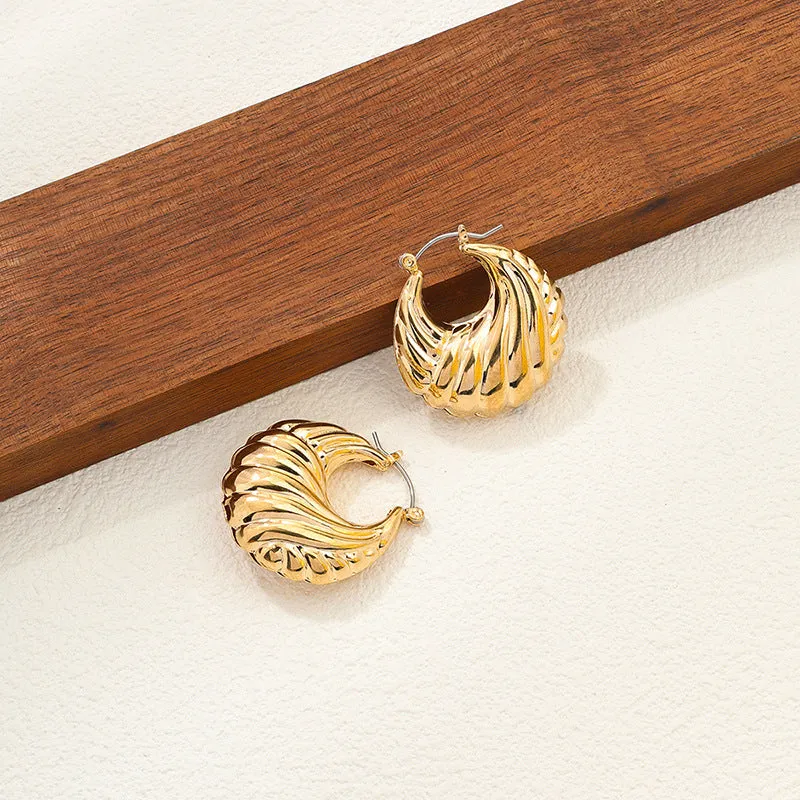 Exquisite Vienna Verve Metal Hoop Earrings