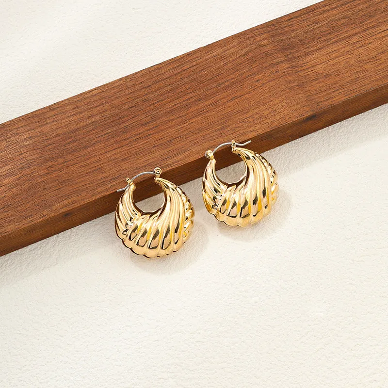 Exquisite Vienna Verve Metal Hoop Earrings