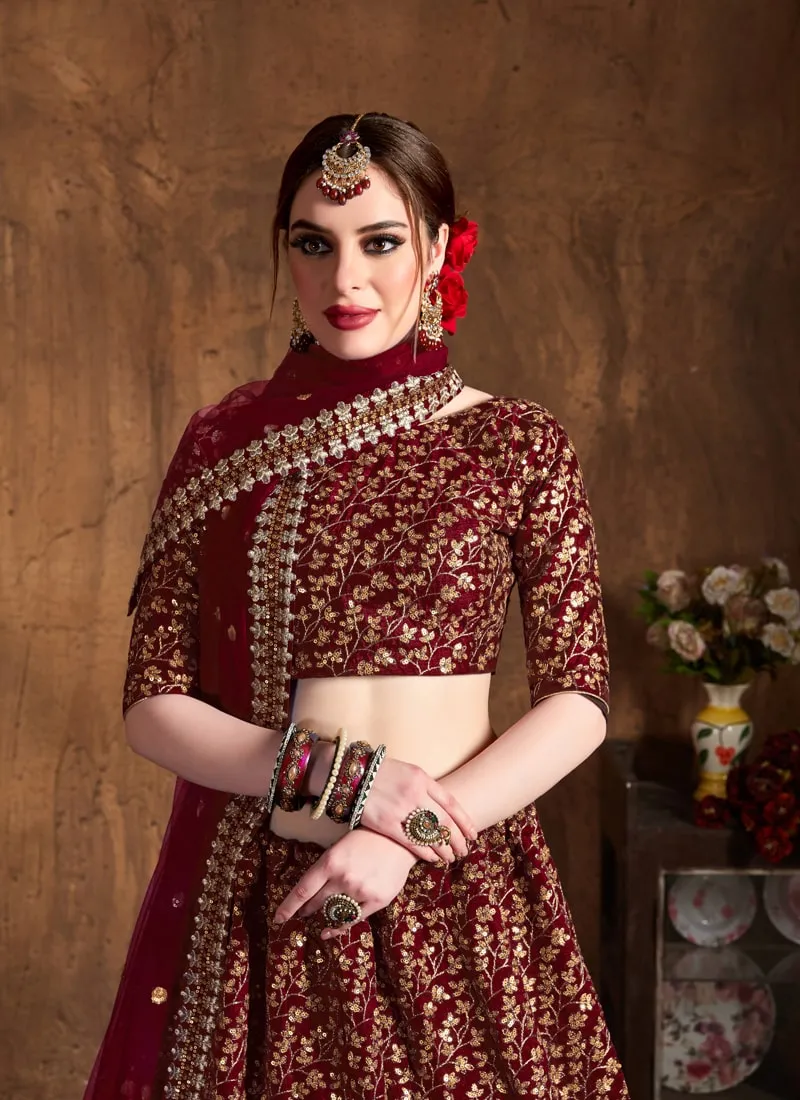 Exquisite Wedding Lehengas with Dori and Zari Work