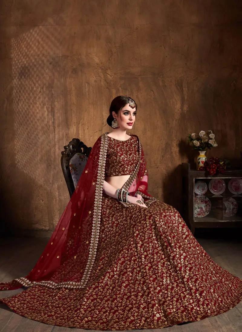 Exquisite Wedding Lehengas with Dori and Zari Work