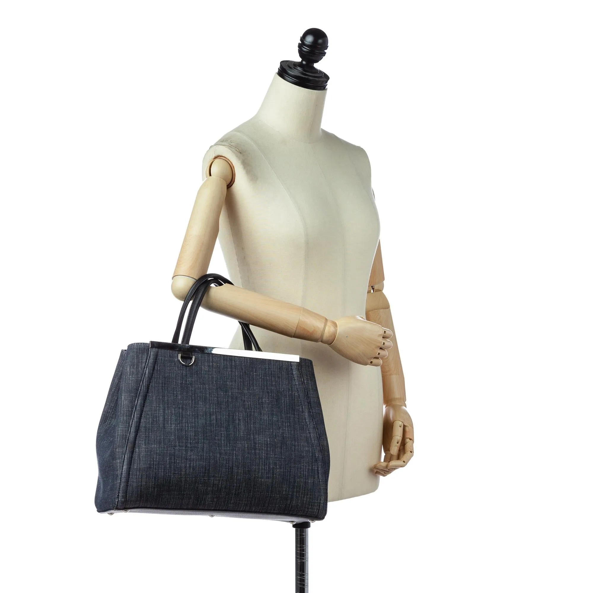 Fendi Petit 2Jours Denim Satchel (SHG-29466)