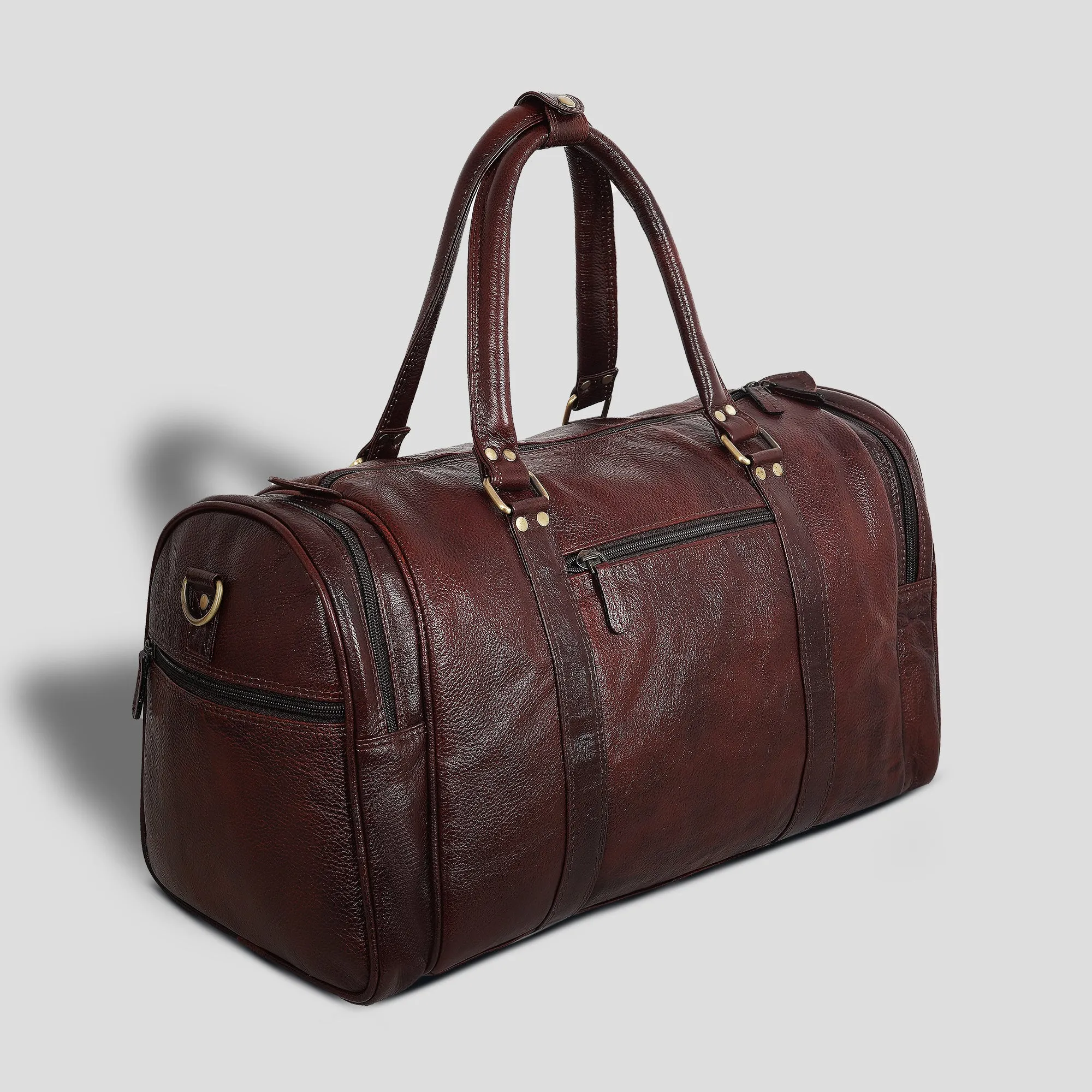 Genuine Leather Travel Duffel Bag