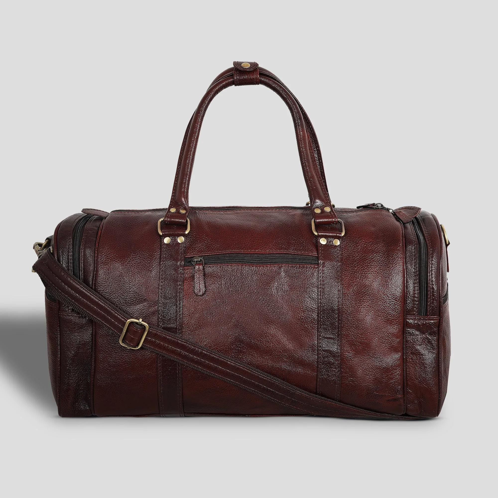 Genuine Leather Travel Duffel Bag