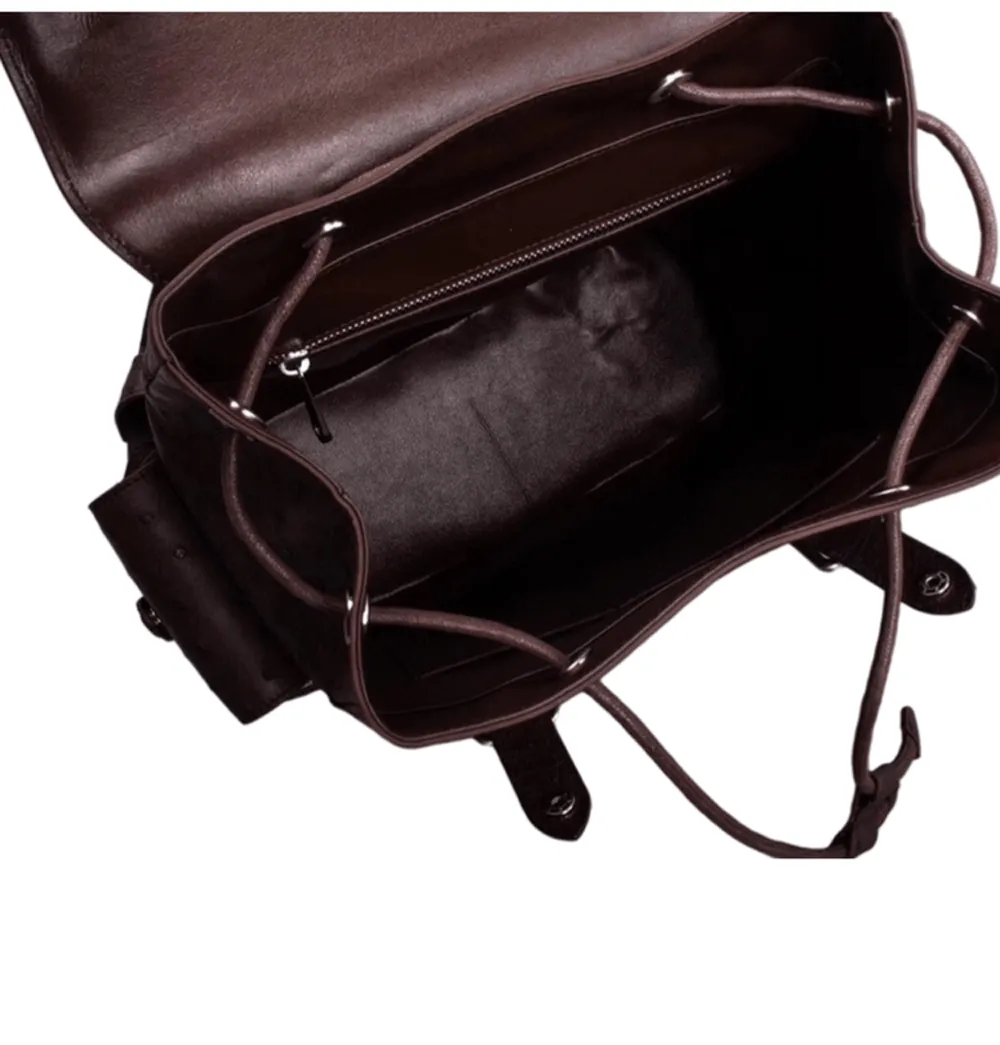 Genuine Ostrich Skin Leather Backpack
