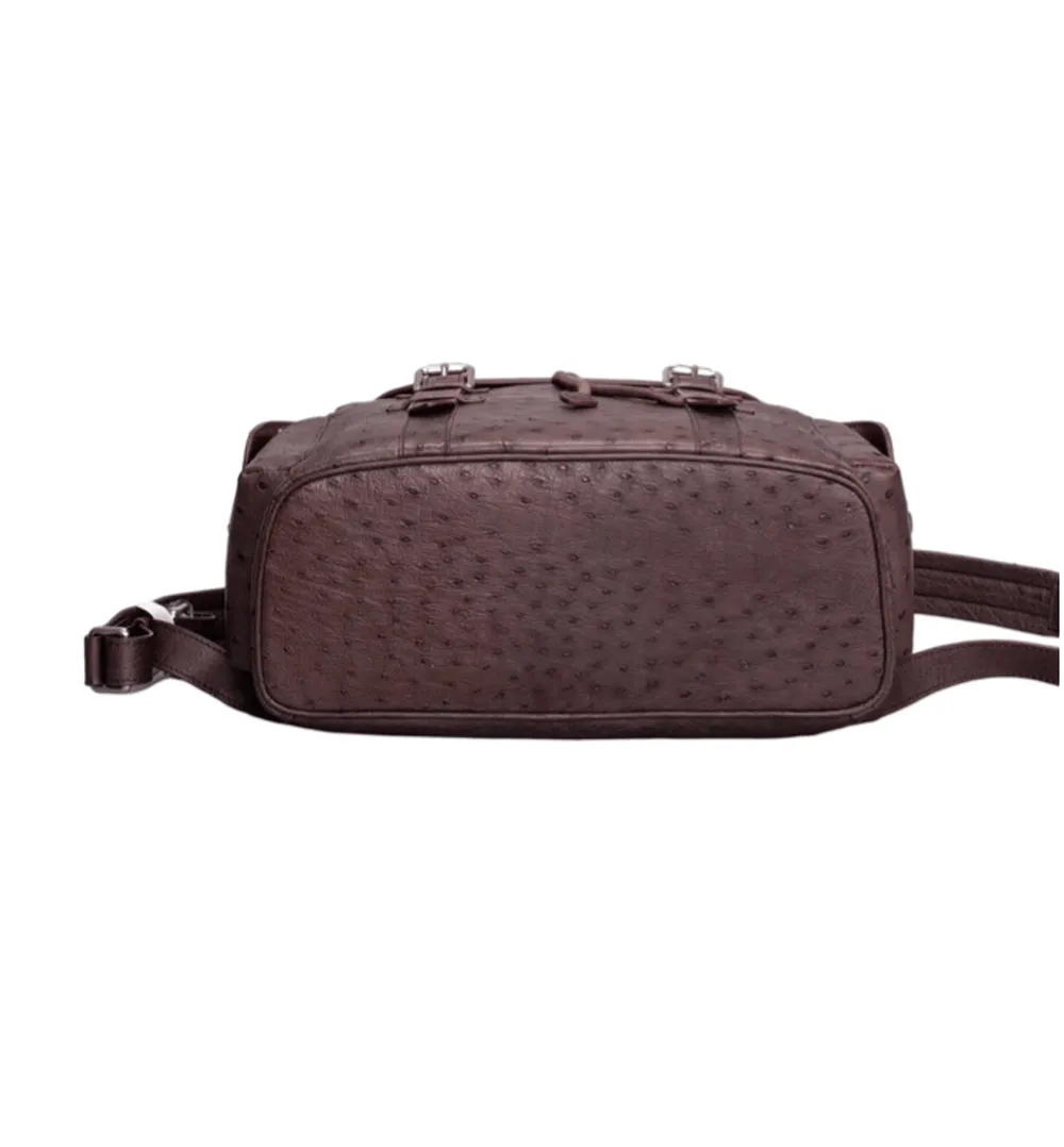 Genuine Ostrich Skin Leather Backpack