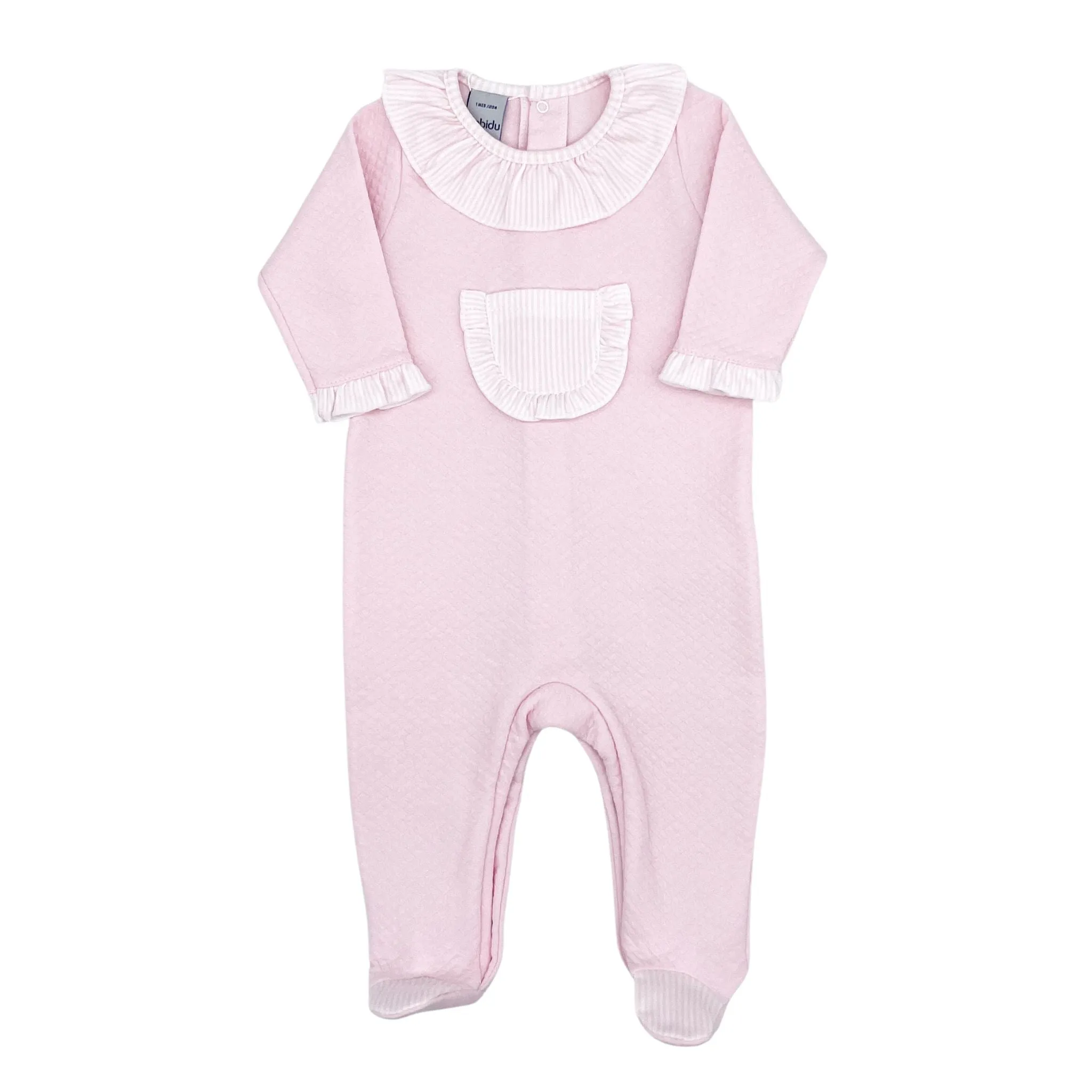Girls Jacquard Knit Footie with Pocket