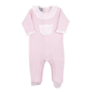 Girls Jacquard Knit Footie with Pocket