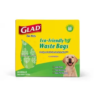 GLAD for Pets Eco-Friendly Scented Waste Bags - 24 Rolls/360 bags