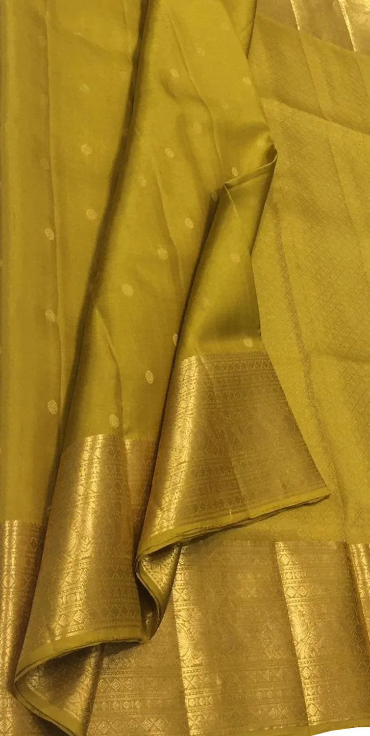 Green Handloom Kanjeevaram Pure Silk Saree - Exquisite Elegance