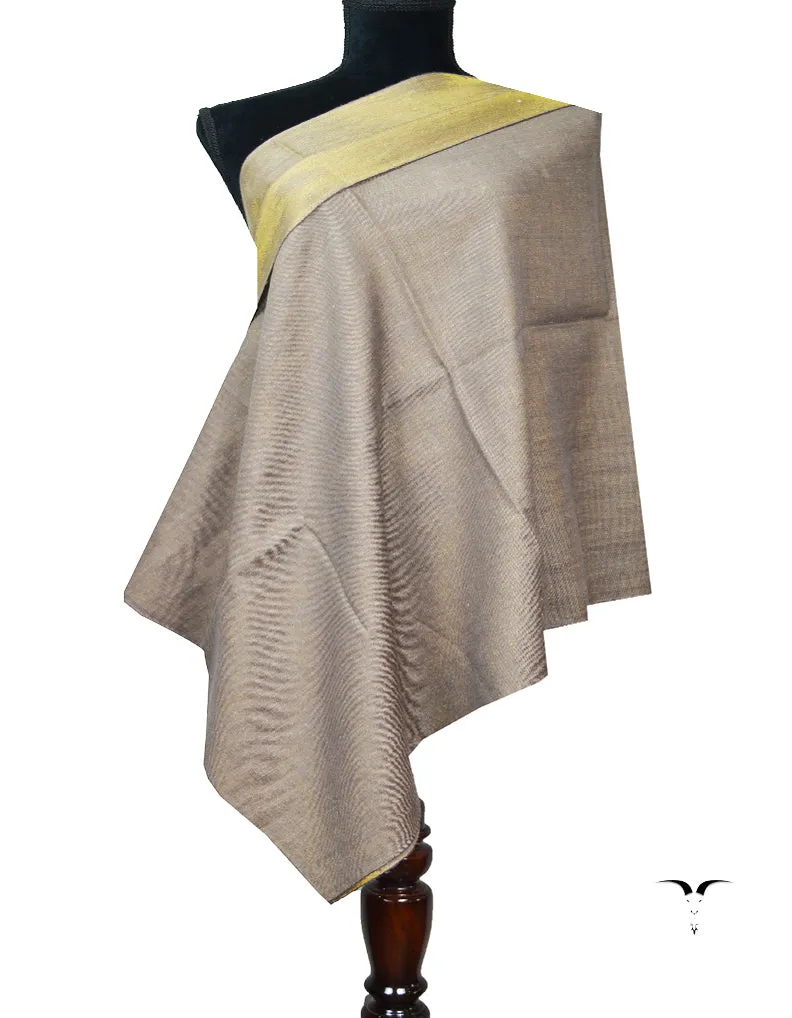 grey Zari Reversible Pashmina stole 8010