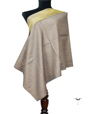 grey Zari Reversible Pashmina stole 8010