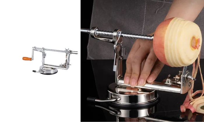 Hand-Cranked Multi-Functional Apple Peeler