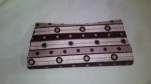 Handmade brown fabric evening clutch bag with free shipping worldwide
