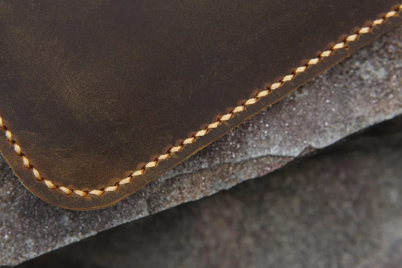 Handmade full grain leather macbook case
