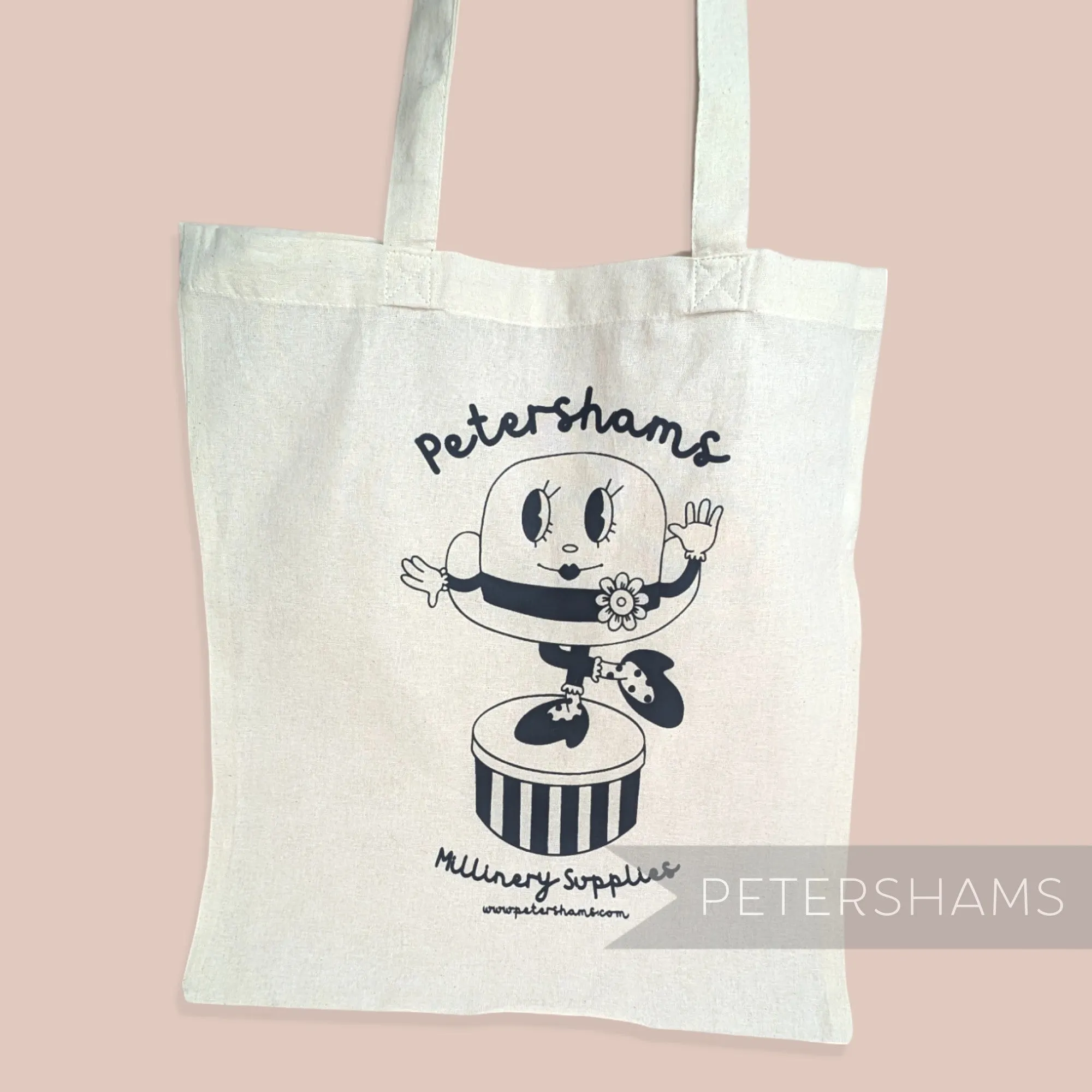 'Hattie' Printed Cotton Shoulder Tote Bag
