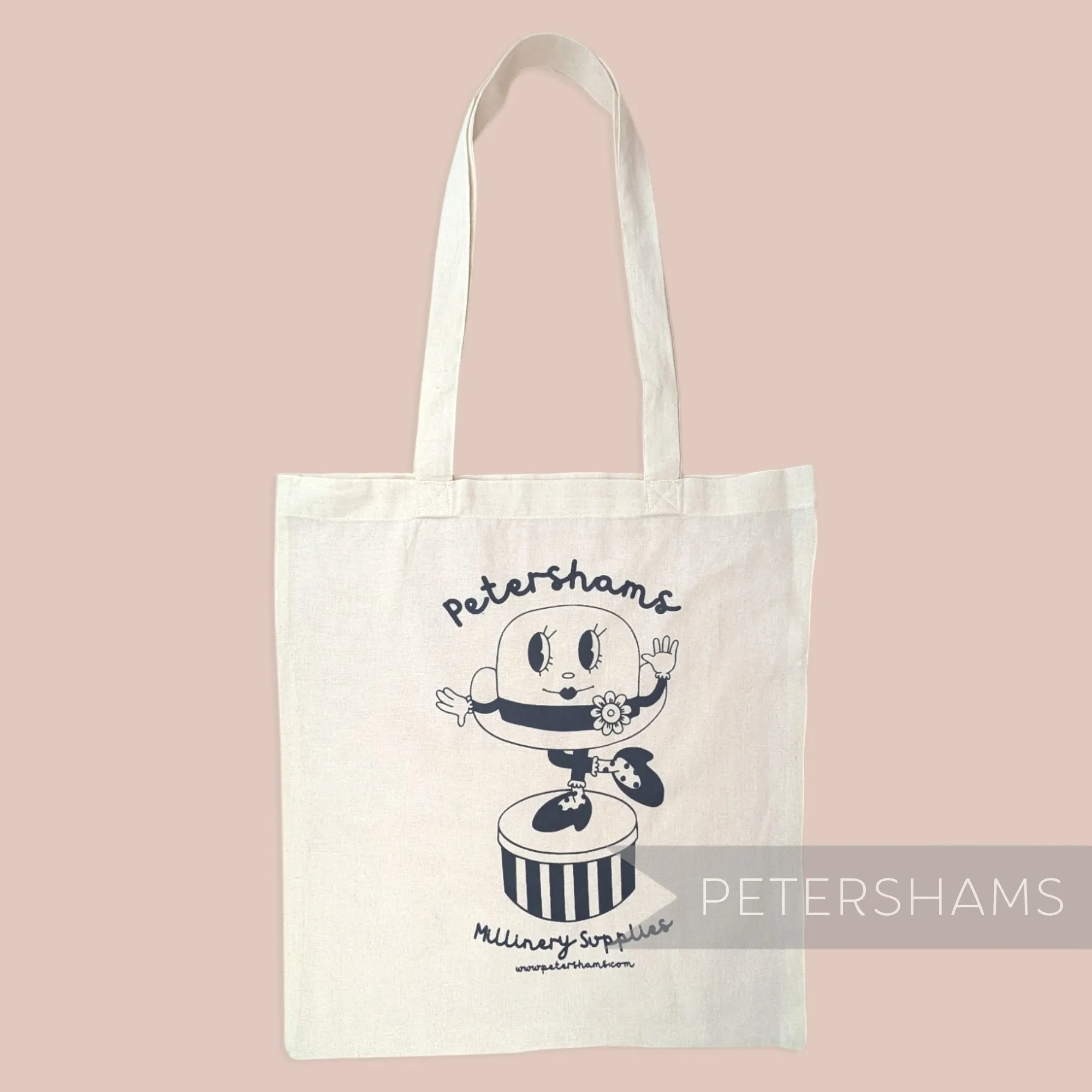 'Hattie' Printed Cotton Shoulder Tote Bag