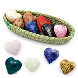 Heart Shaped Semi-Precious Stone -Assorted