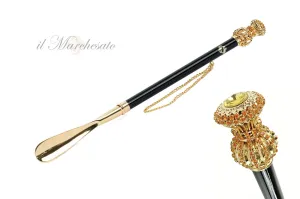 Italian Splendor: Exquisite Crystal Shoehorn Handmade with Care