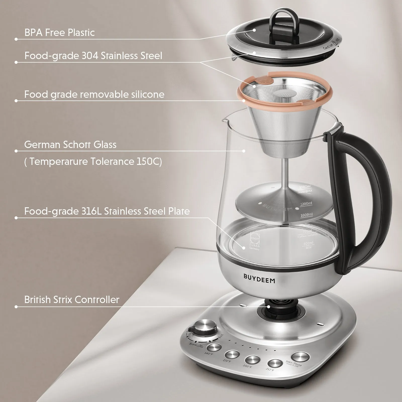 K176 Multi-functional Tea Maker 1.5L