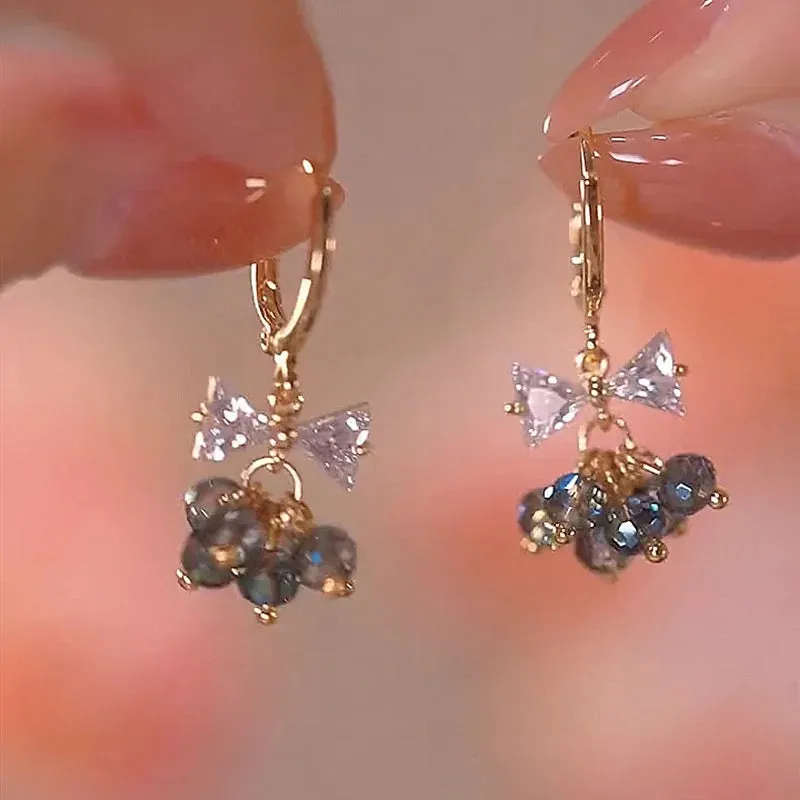 Korean New Exquisite Flower Splicing Earrings - S4560423