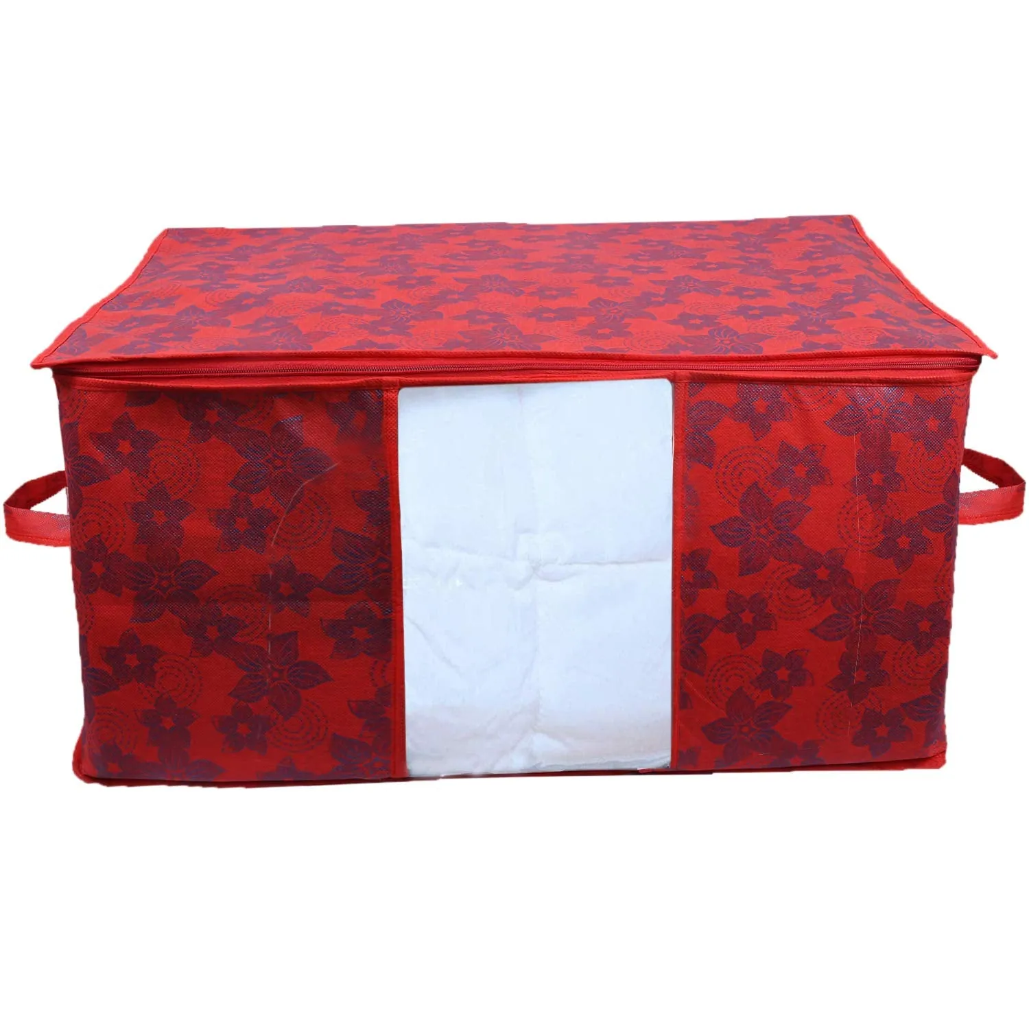 Kuber Industries Underbed Storage Bag, Storage Organiser, Blanket Cover Set of 5 - Maroon, CTKUBM29