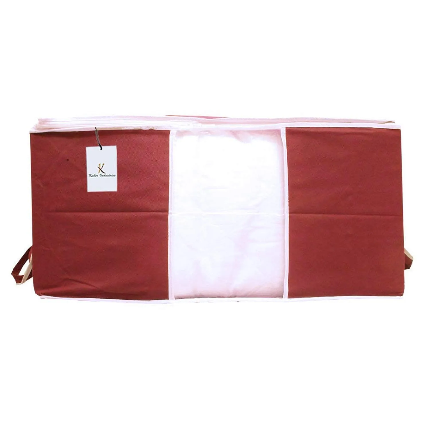 Kuber Industries Underbed Storage Bag, Storage Organiser, Blanket Cover Set of 6 - Maroon, Extra Large Size-CTKTC14144