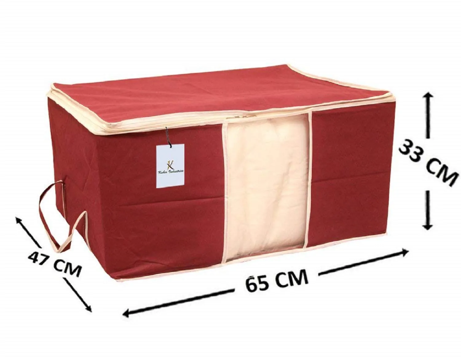 Kuber Industries Underbed Storage Bag, Storage Organiser, Blanket Cover Set of 6 - Maroon, Extra Large Size-CTKTC14144
