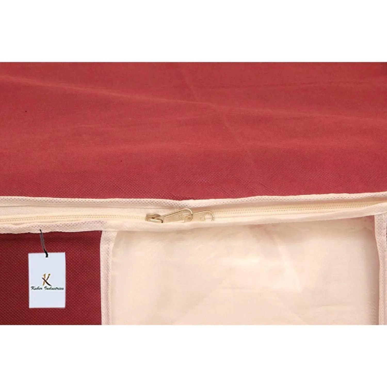 Kuber Industries Underbed Storage Bag, Storage Organiser, Blanket Cover Set of 6 - Maroon, Extra Large Size-CTKTC14144